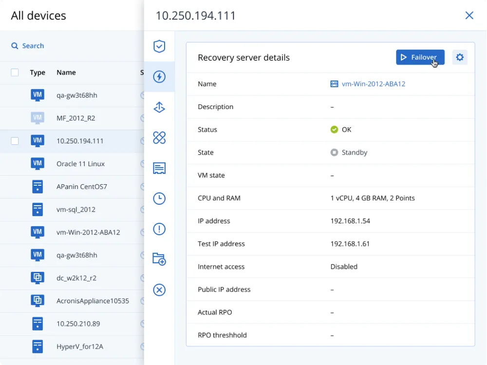 disaster recovery con beonlinesoluciones y acronis
